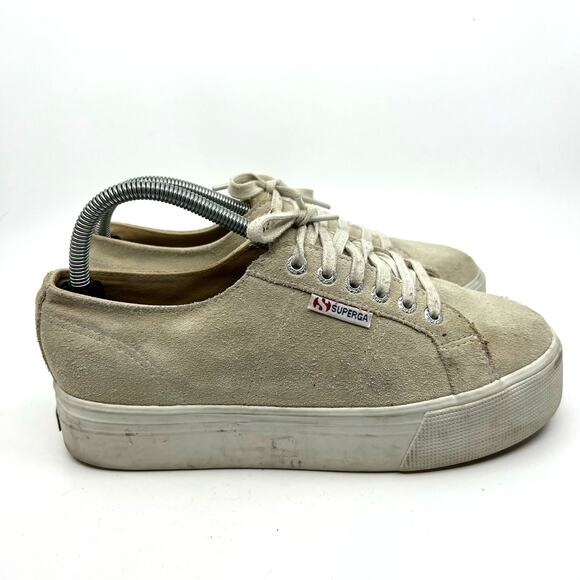 Superga Sand Suede Platform Sneaker Women's 7.5 US - Picture 3 of 9